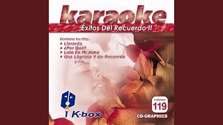 Llorarás Karaoke Version [upl. by Grega244]