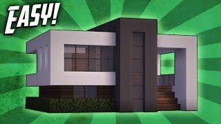 Minecraft How To Build A Small Modern House Tutorial 14 [upl. by Ahsyas]