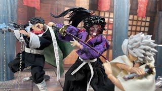 鬼滅の刃 無限城 stop motion ① Kokushibou vs Gyomei amp Sanemi  FanAnimation Demon Slayer 不死川実弥 行冥 黒死牟 [upl. by Ocimad]