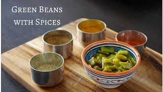 Green Beans Recipe with Spices  Flat Beans Indian Style [upl. by Belding]