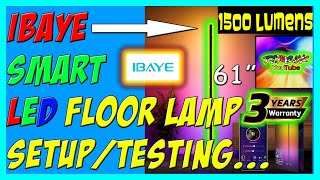 IBAYE 5ft Smart LED Floor Lamp1500 LumensAssemblyAppTesting ledlamps ledlighting ledlight [upl. by Jeritah]