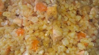 Bulqur Plovu😋food yemek Qaynarqazan cooking bulqurplov [upl. by Wolford]