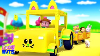 Wheels On The Tractor  Farm Vehicles  More Nursery Rhymes And Kids Songs [upl. by Leamse41]