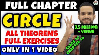 Circle  Circle Class 10  CBSE Class 10 Maths Chapter 10 Circle ConceptExerciseQuestionsFormula [upl. by Nanci]