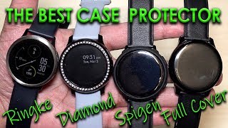 Samsung Galaxy Watch Active 2 The BEST Case Protector Ringke Diamond Case Spigen Full Coverage [upl. by Refinnej]