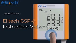 Elitech Digital Temperature Humidity Data Logger GSP8 Instruction Video [upl. by Gisela]