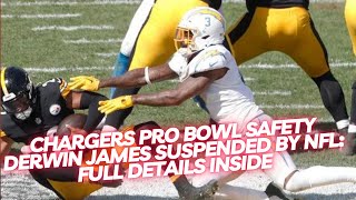 Chargers Pro Bowl Safety Derwin James Suspended by NFL Full Details Inside। USA TODAY NEWS [upl. by Eliezer801]