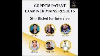 CGPDTM Mains Result  Patent Examiner ResultPatent Officer Interview  CGPDTM Interview Preparation [upl. by Salisbarry]