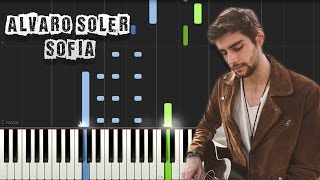 Alvaro Soler  Sofia  Piano Tutorial Synthesia Download MIDI  PDF Scores [upl. by Ilana533]