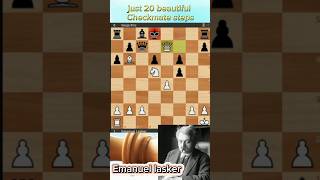 How to checkmate only 20 steps from Grand Master Emanuel Lasker⁉️ [upl. by Tann]