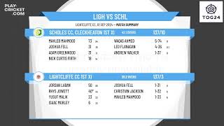 Lightcliffe CC 1st XI v Scholes CC Cleckheaton 1st XI [upl. by Ateekram]