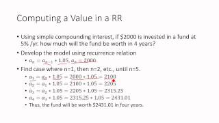 Recurrence Relation Intro  Discrete Math Lesson 10 [upl. by Draner]