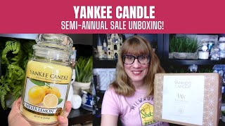 YANKEE CANDLE SemiAnnual Sale Unboxing [upl. by Colpin]