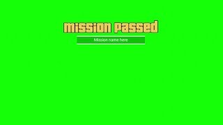 GTA 5 Mission Passed  GREENSCREEN 720p [upl. by Faso]