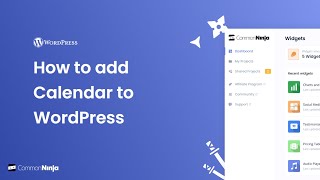 How to add a Calendar to WordPress [upl. by Neelrak91]