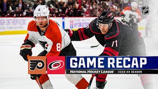 Flyers  Hurricanes 1115  NHL Highlights 2023 [upl. by Robma]