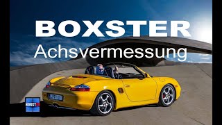 Porsche Boxster Fahrwerkseinstellung  Achsvermessung [upl. by Enilorac760]