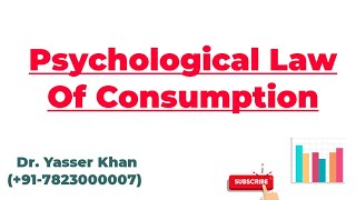 Psychological Law Of Consumption  Keynes Psychological Law Of Consumption  Consumption Function [upl. by Wight384]