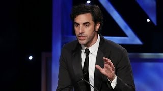 SACHA BARON COHEN Kills Presenter amp Accepts Award Extended  2013 Britannia Awards on BBC AMERICA [upl. by Atrim]