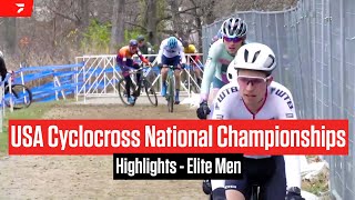 Highlights 2023 USA Cyclocross National Championships  Elite Men [upl. by Odraboel380]