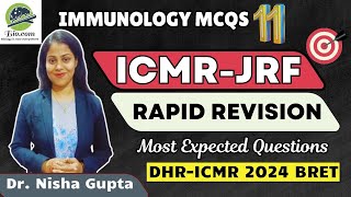 ICMR Revision Series Part11  Expected Immunology MCQs  Biodotcom  Dr Nisha Gupta  icmr jrf [upl. by Akemehc]