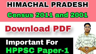 HP Census 2011 and 2001  HPPSC Paper1  hpexamaffairs [upl. by Auqinet]