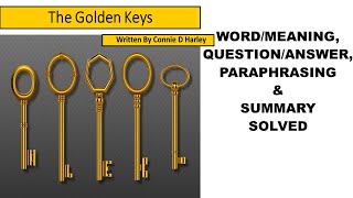 The Golden Keys Poem Written By Connie D Hurley Class 4 [upl. by Yerggoeg]