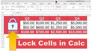 How to lock cells in LibreOffice Calc [upl. by Giavani]