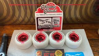 Ricta Chrome Clouds Review 56mm 86a skateboard wheel review [upl. by Zipnick559]