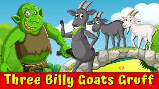 The Three Billy Goats Gruff  Animated English Fairytales For Children🐐✨📚 [upl. by Cinimmod]