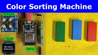 TCS3200 Color Recognition Sensor ESP32 OLED  TCS3200 OLED ESP32 Color Sensing with TCS3200 ESP32 [upl. by Pickens]