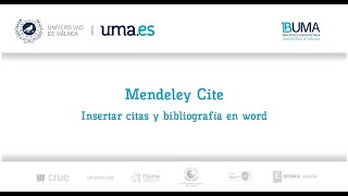 Mendeley cite Insertar citas y bibliografía en word [upl. by Airlia]