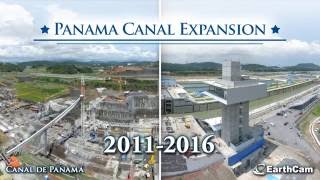 Official Panama Canal Expansion Time Lapse 20112016 [upl. by Aivitnahs]