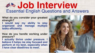 Job Interview Essential English Questions and Answers  Practice for Your Next Interview [upl. by Gow]