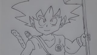 quotCome disegnare goku tutorial con matita e penna neraquot [upl. by Llenod]