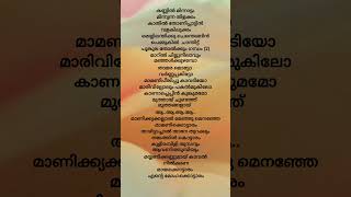 Manikkyakkallal varnapakittu malayalam lyrics evergreen shortfeed shorts shortsfeed [upl. by Napoleon]