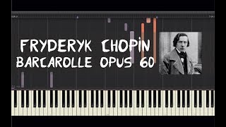 Fryderyk Chopin  Barcarolle Opus 60  Piano Tutorial by Amadeus Synthesia [upl. by Ab271]