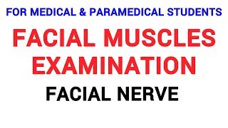 FACIAL MUSCLES EXAMINATION  CLINICAL LAB  PHYSIOLOGY [upl. by Enialem]