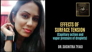 Effects of Surface Tension Capillary action amp vapor pressure of droplets [upl. by Alahcim]