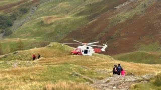 Scafell pike we saw a mountain rescue as descending the corridor route [upl. by Renault]