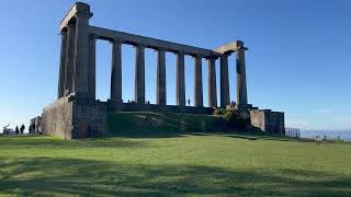 4K Calton Hill Edinburgh popular spot for tourists Scotland United Kingdom [upl. by Tnecniv]