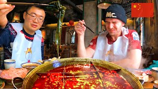 We are suffering in China…TRYING THE SPICIEST DISH IN CHINA 🔥🇨🇳 [upl. by Priscella]