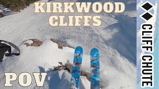 KIRKWOOD Cliff Chute 2022 Skiing [upl. by Ellehsem]