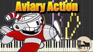 Cuphead  Aviary Action Piano Tutorial Synthesia HD Cover [upl. by Blood]