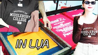 silk screen printing screen printing fabric printing clothing printing handmade printing [upl. by Schach717]