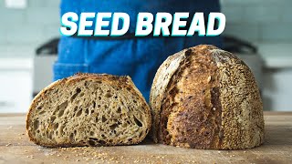 How to Make SOURDOUGH BREAD WITH SEEDS My New Favorite Loaf [upl. by Nauqram]