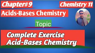 lec14 Complete Exercise AcidBases Chemistry  11 chemistry new book federal board 2024 [upl. by Sungam100]