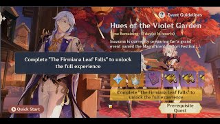 you can skip quotThe Firmiana Leaf Fallsquot quest to start the event  genshin imapct [upl. by Cired]