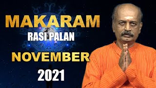 Makara Rasi Palan  November Month Rasi Palan 2021  Srirangam Ravi  Capricorn  Makaram [upl. by Pearse]