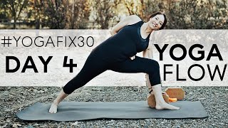 20 Minute Yoga Flow Vinyasa Shoulders amp Arm Strength Day 4 Yoga Fix 30  Fightmaster Yoga Videos [upl. by Reinhart191]